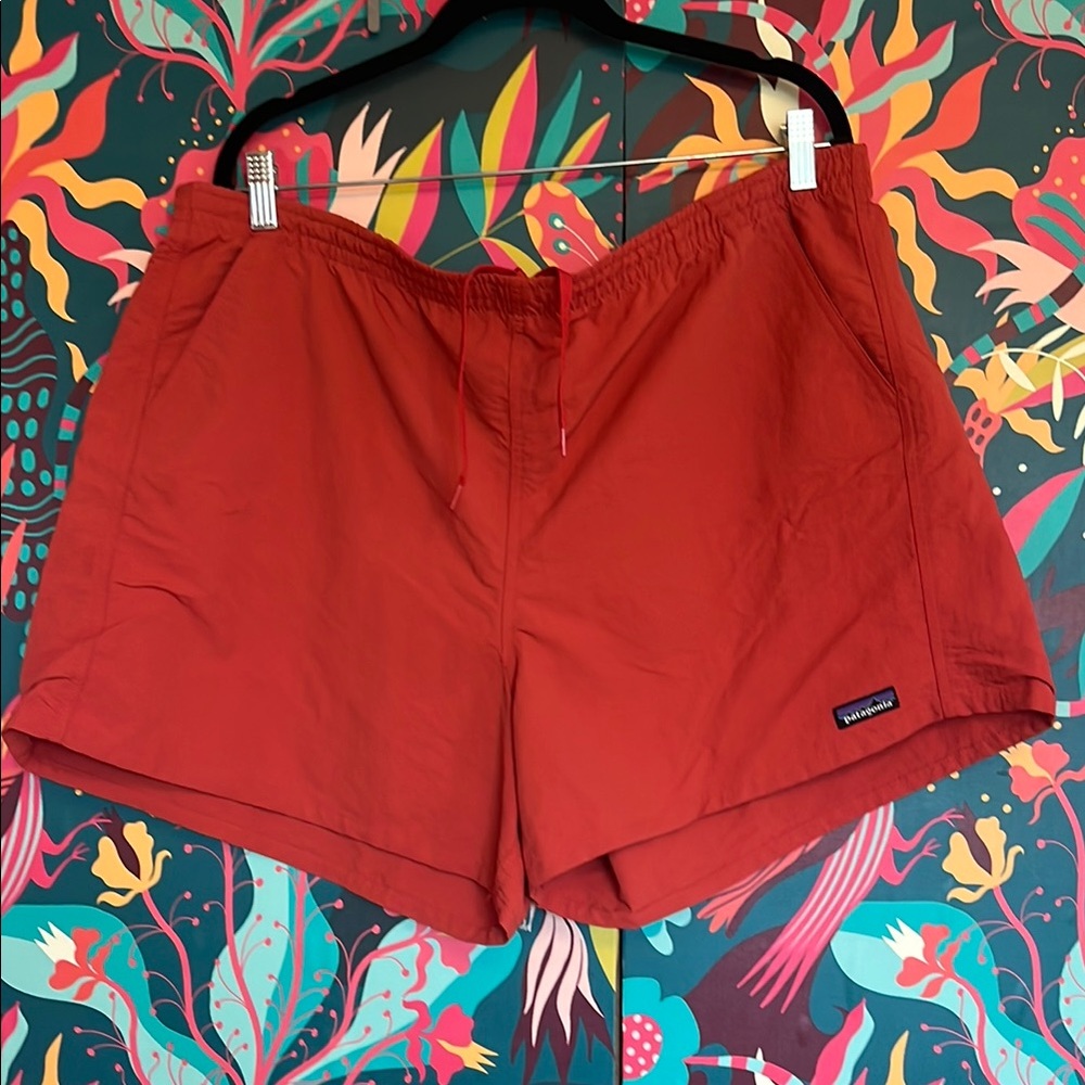 Patagonia Burnt Sienna Athletic Shorts Quick-Dry Elastic Waist